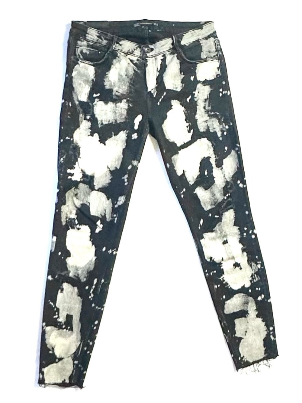 Zara Trafaluc Denimwear Women’s Skinny Jeans in Black & Bleach Size 00 - Picture 8 of 8